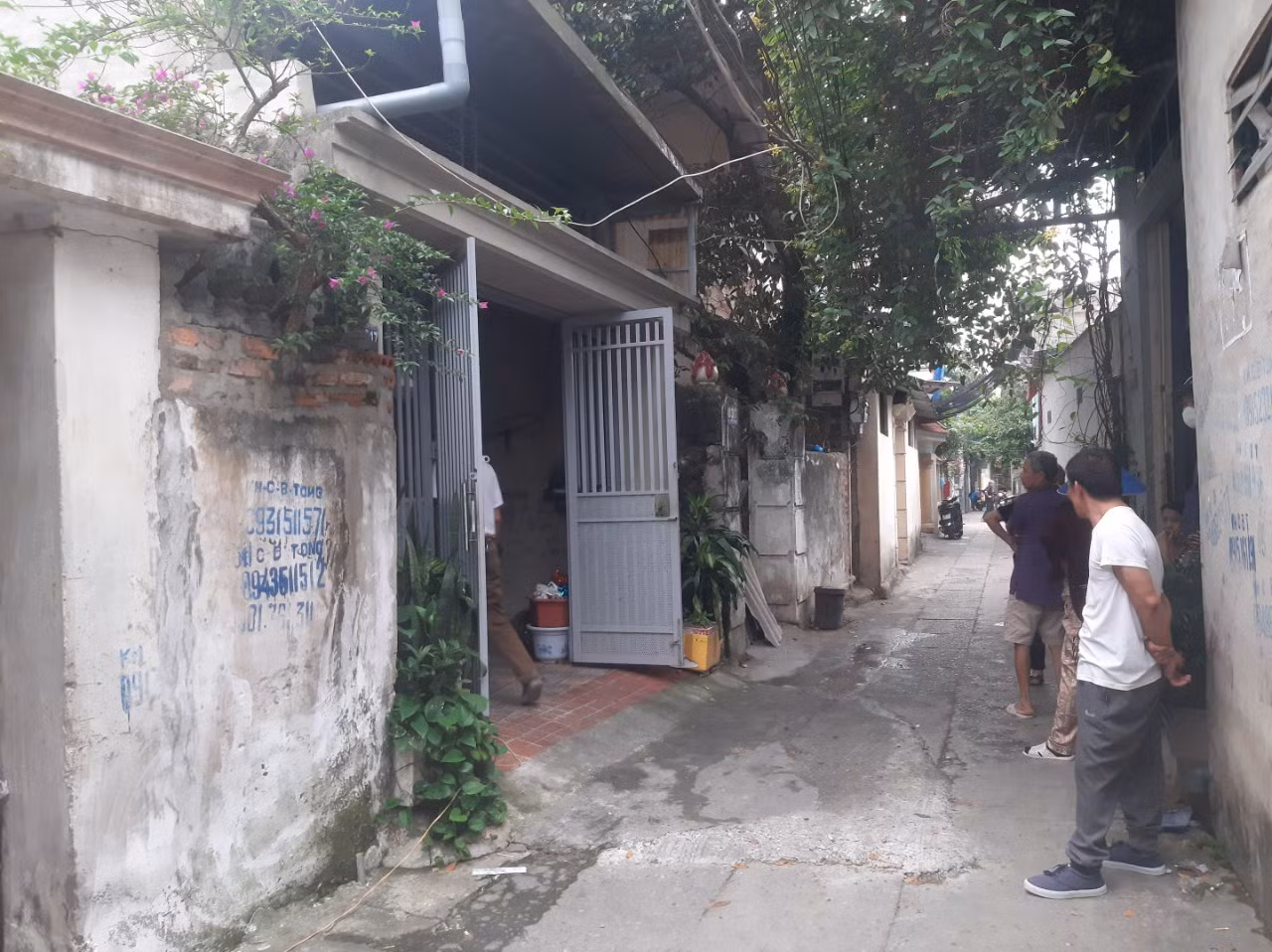 Hiện trường ngôi nhà xảy ra vụ việc. Ảnh: Phạm Nhài