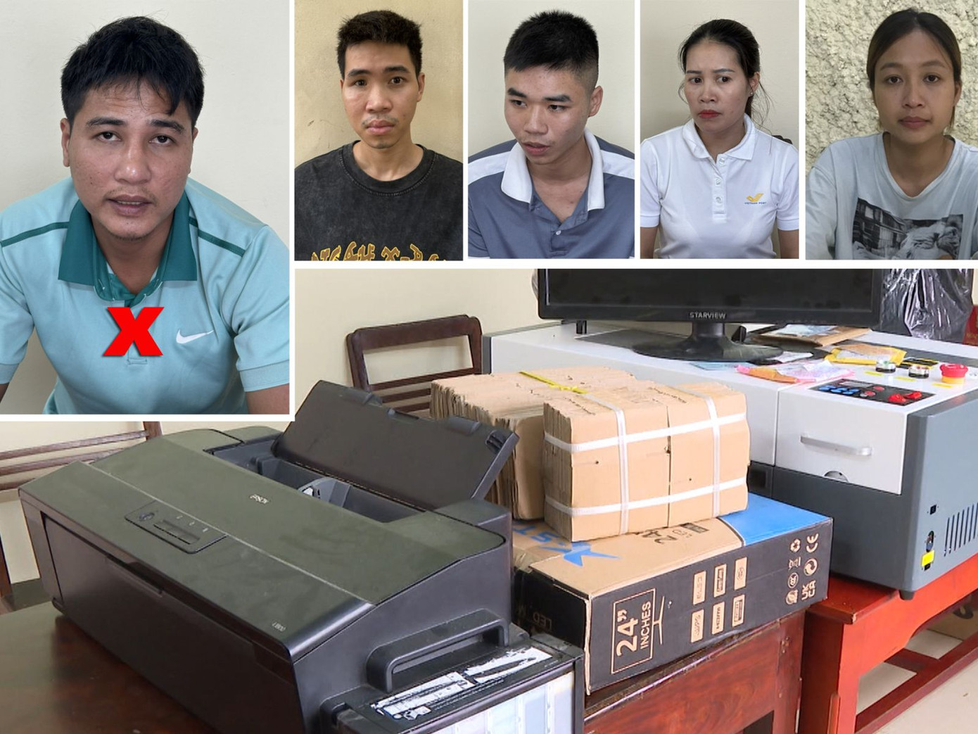 Các đối tượng và tang vật vụ án