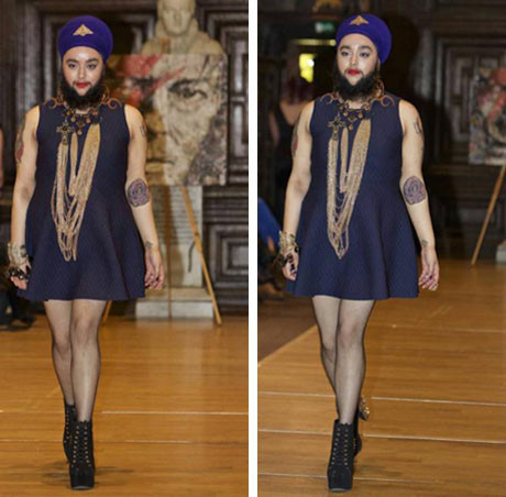 Người mẫu nữ 'có râu' sải bước trên sàn catwalk ảnh 1
