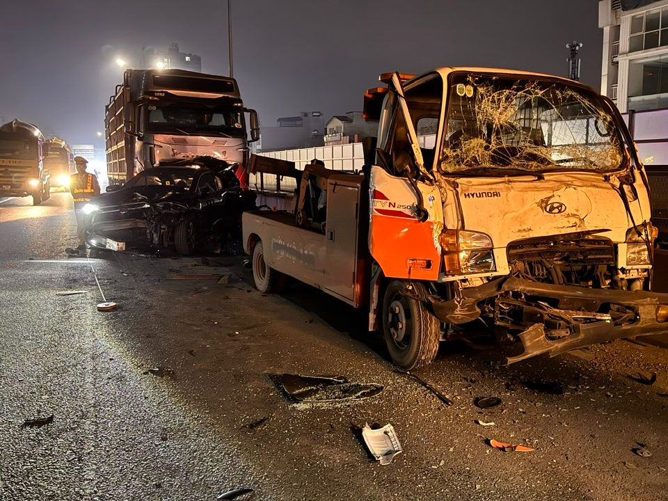 Hiện trường vụ tai nạn.