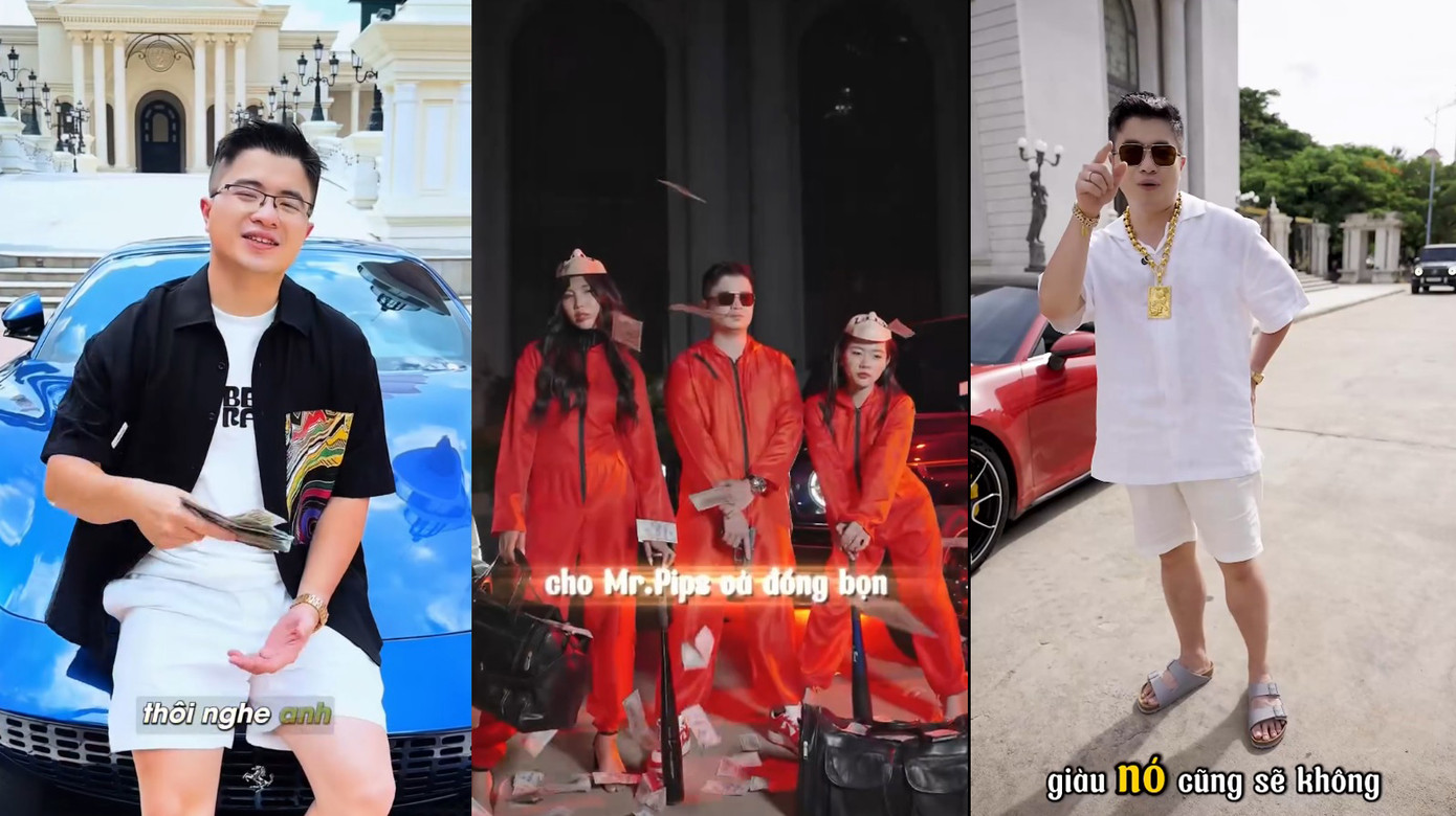 Hình ảnh Mr. Pips trong các đoạn video đánh bóng tên tuổi trên mạng xã hội.