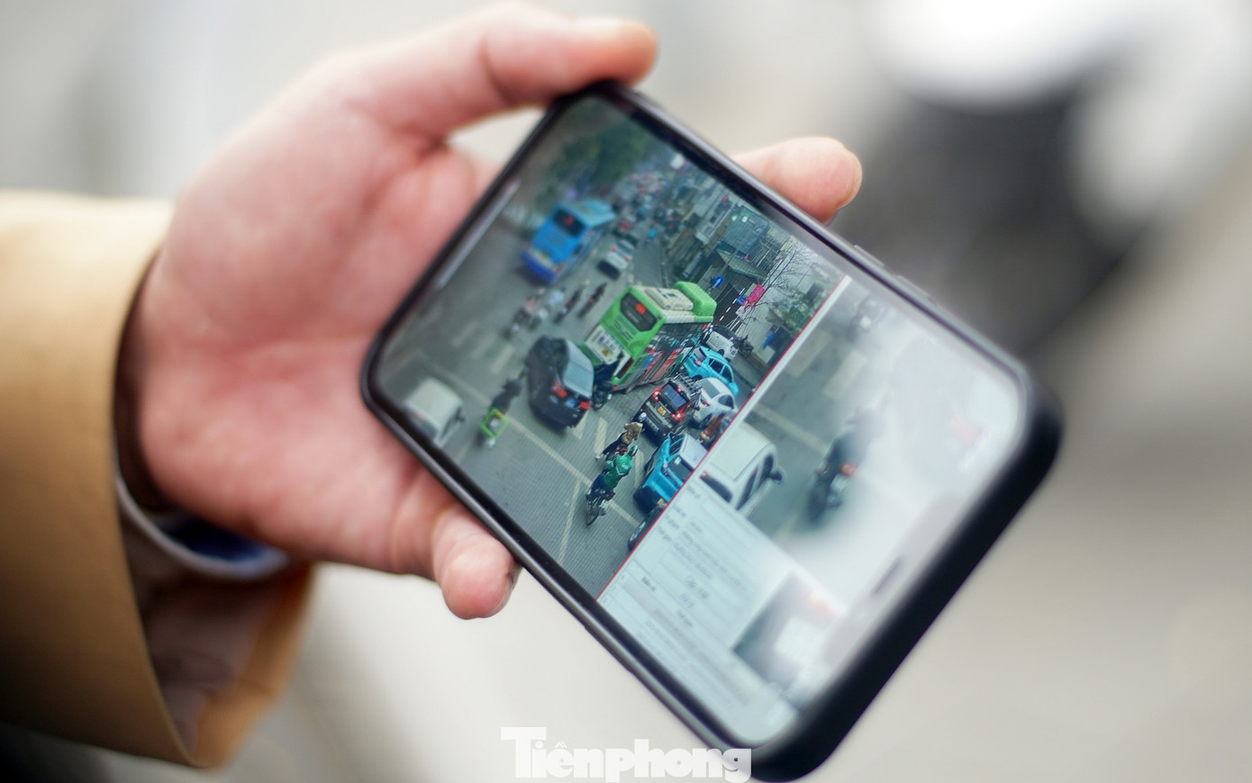 Hình ảnh ghi lại phương tiện vi phạm qua camera.