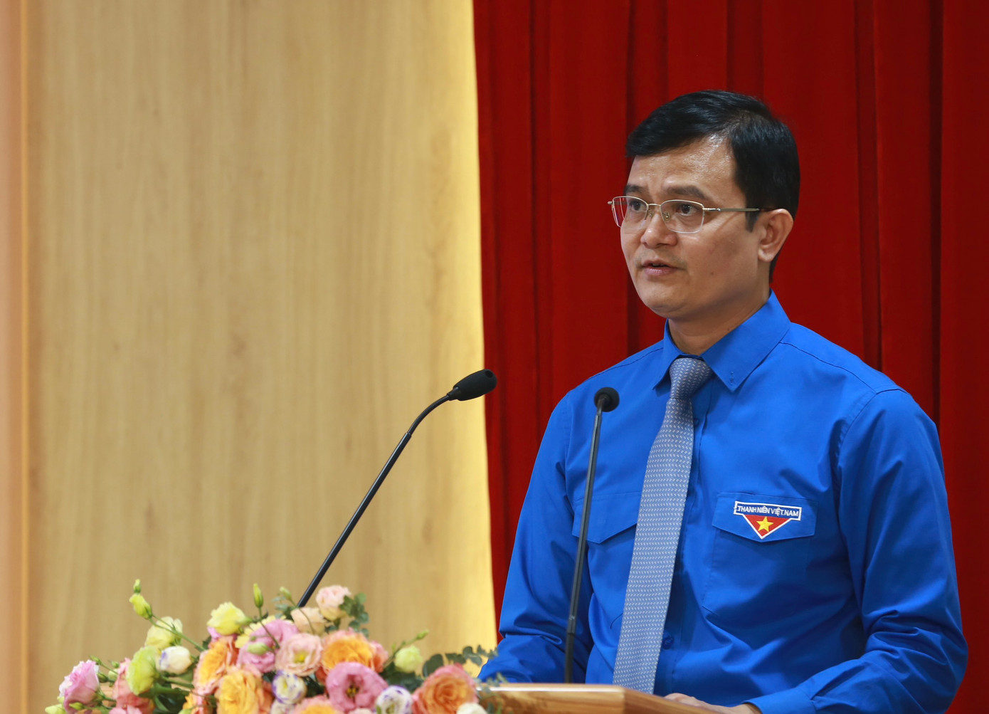 Anh Bùi Quang Huy, Ủy viên dự khuyết T.Ư Đảng, Bí thư thứ nhất T.Ư Đoàn phát biểu tại chương trinh. Ảnh: Bảo Anh Anh Bùi Quang Huy, Ủy viên dự khuyết T.Ư Đảng, Bí thư thứ nhất T.Ư Đoàn phát biểu tại chương trinh. Ảnh: Bảo Anh