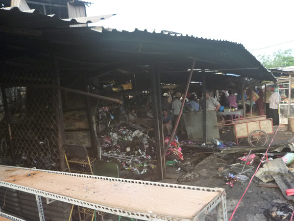 Hiện trường sau khi cháy. Hiện trường sau khi cháy