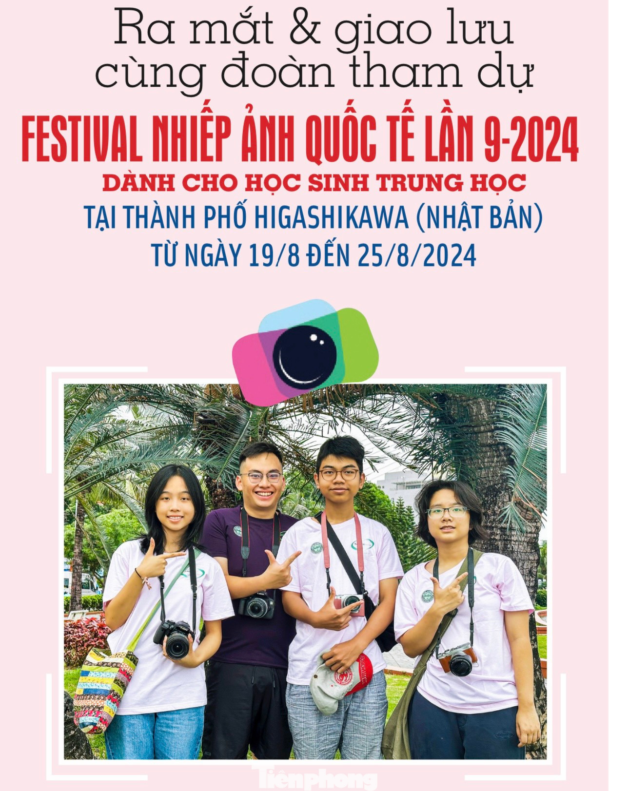 Những thành viên đại diện học sinh Việt Nam tham dự Festival Nhiếp ảnh Quốc tế lần thứ 9-2024.