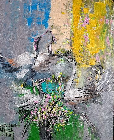 Văn Dương Thành trở lại với bộ tranh 'Hồng hạc với thiên nhiên' ảnh 2