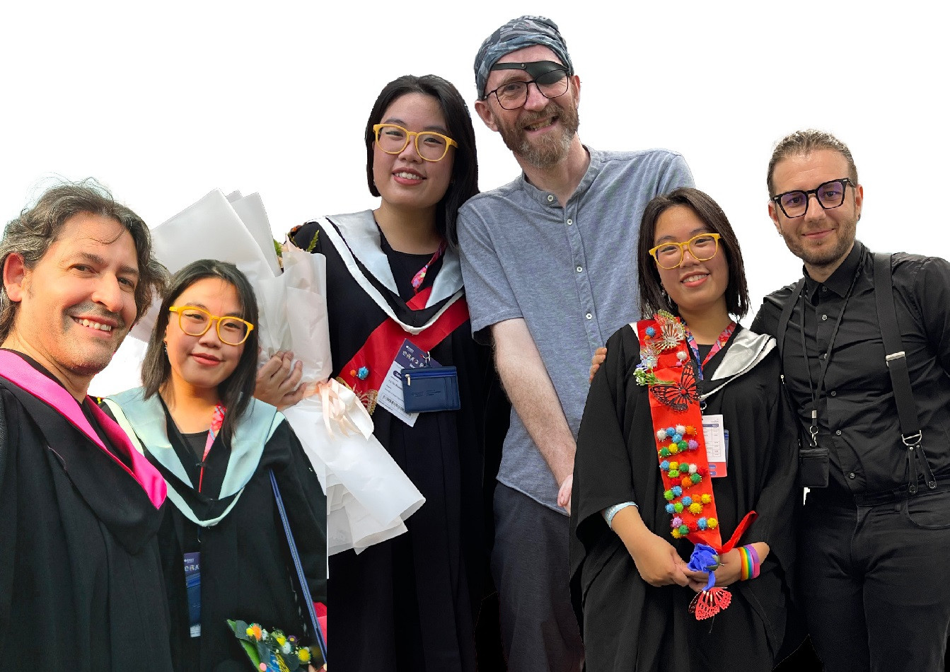 Hân và các thầy (hình từ trái sang) Ricardo Arce-López, Martin Constable, Hellmut Monz.