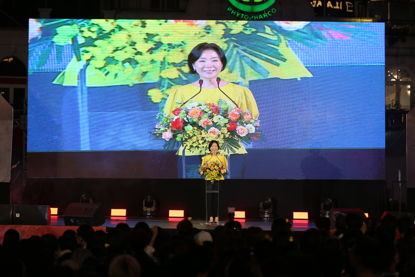 Bà Oh Young Ju - Đại sứ Hàn Quốc tại Việt Nam phát biểu khai mạc chương trình.