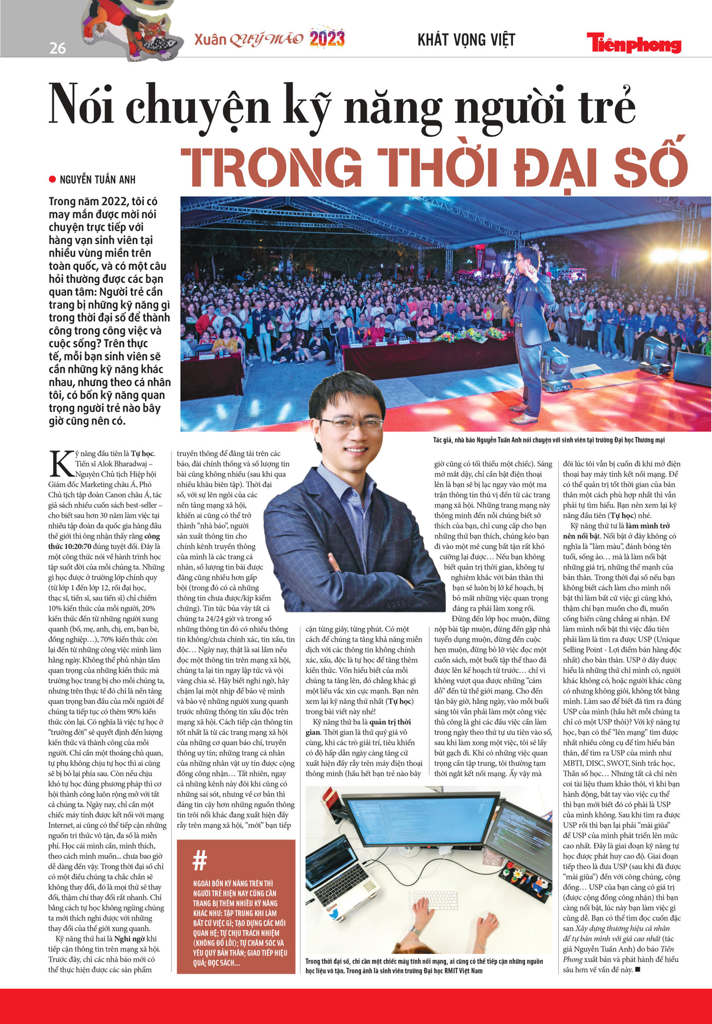 Bài viết được đăng trên báo Tiền Phong Xuân Quý Mão 2023.