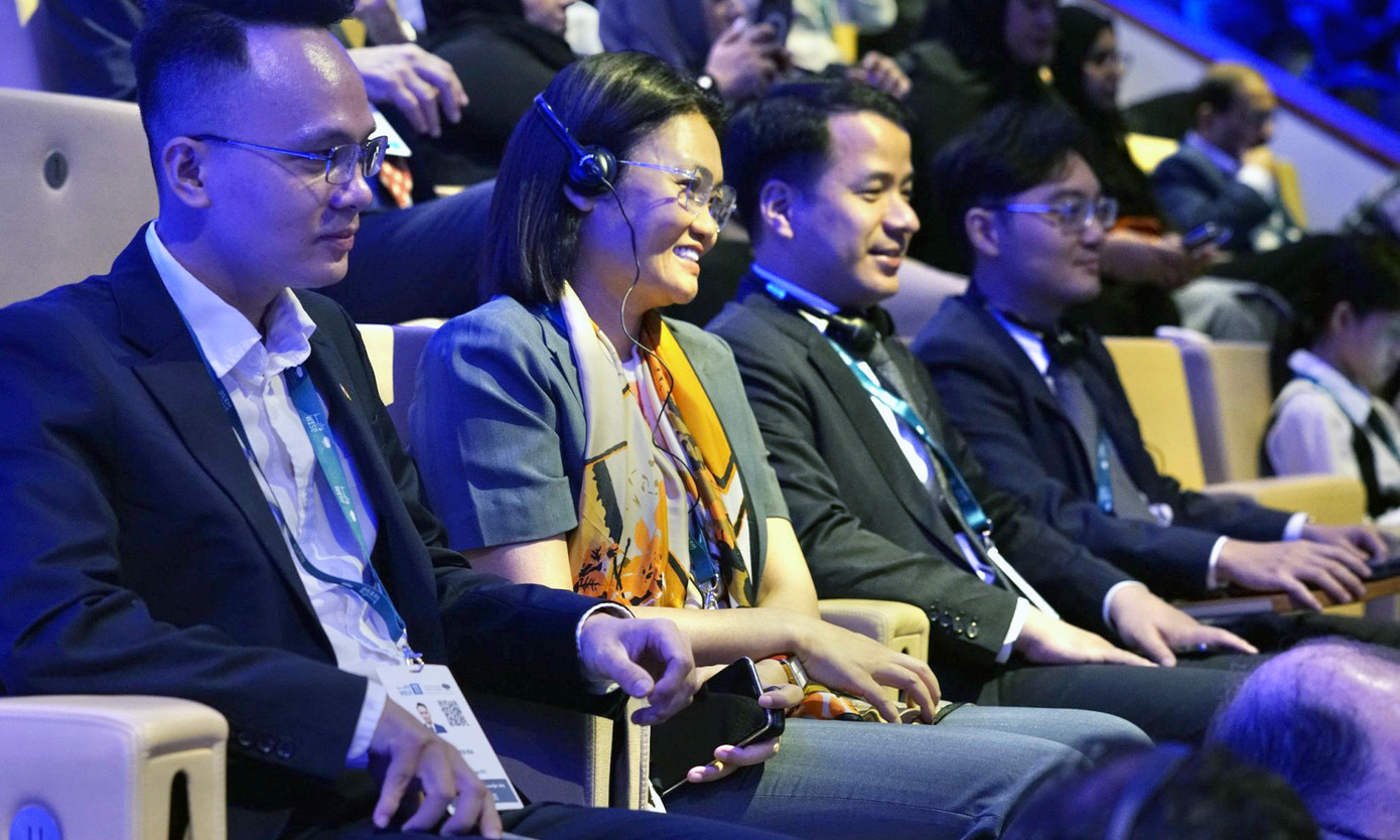 Đoàn đại biểu Việt Nam tham dự hội nghị. Ảnh: Ban Quốc tế T.Ư Đoàn