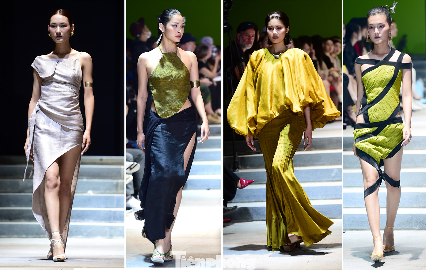 Mỗi bộ sưu tập góp một tiếng nói riêng, mong một phong cách và cá tính riêng, nhưng điểm chung là các nhà thiết kế Gen Z đều mong muốn tạo ra những sản phẩm thời trang trách nhiệm với cộng đồng, truyền cảm hứng hướng về tính bền vững và thực hành đạo đức khi sử dụng thời trang. Ảnh: Xuân Tùng