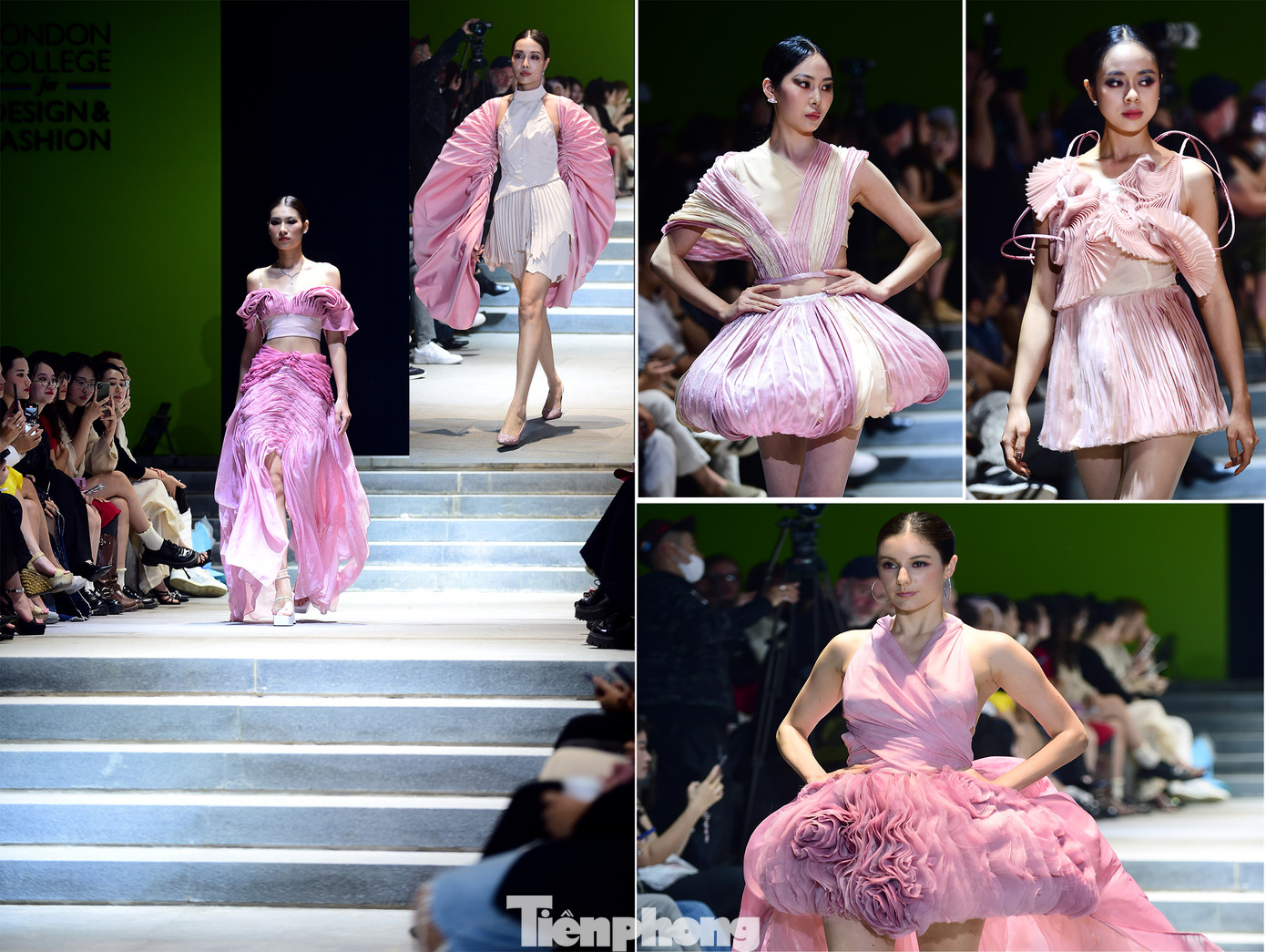 Giao thoa giữa góc nhìn hiện đại của nhà thiết kế trẻ trước những vấn đề xã hội, cuộc sống như tình trạng làm việc kiệt sức, áp lực nơi công sở, sự đa dạng giới, sự khác biệt ngoại hình, vẻ đẹp của sự lão hóa. Ảnh: Xuân Tùng