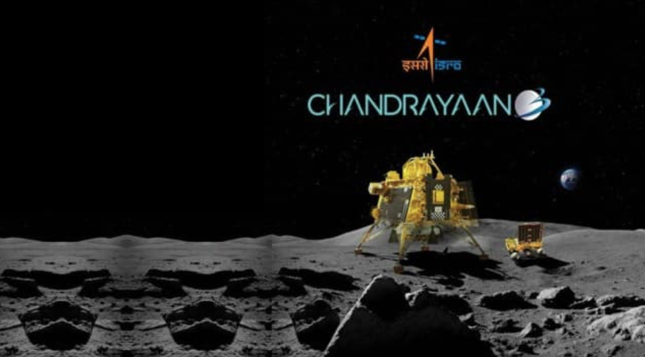 Tàu tự hành Chandrayaan-3 đáp xuống vùng cực nam của Mặt trăng ngày 23/8. (Ảnh: ISRO) Tàu tự hành Chandrayaan-3 đáp xuống vùng cực nam của Mặt trăng ngày 23/8. (Ảnh: ISRO)