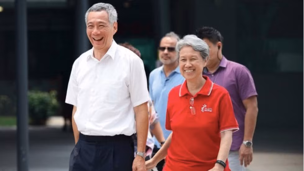 Thủ tướng Singapore Lý Hiển Long và Phu nhân Hà Tinh. (Ảnh: Today Online)
