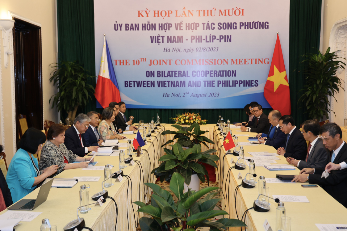 Hai Bộ trưởng đồng chủ trì Kỳ họp lần thứ 10 Ủy ban hỗn hợp về Hợp tác Song phương Việt Nam – Philippines. (Ảnh: Như Ý)