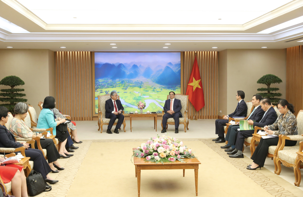 Quang cảnh buổi tiếp. (Ảnh: Như Ý)