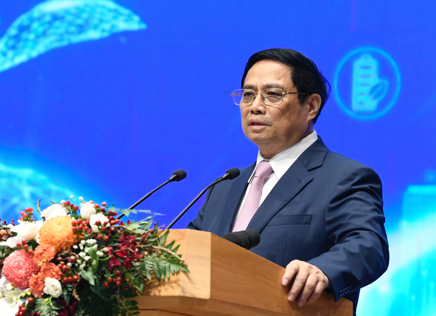 Thủ tướng Phạm Minh Chính phát biểu tại hội nghị. (Ảnh: Như Ý) Thủ tướng Phạm Minh Chính phát biểu tại hội nghị. (Ảnh: Như Ý)