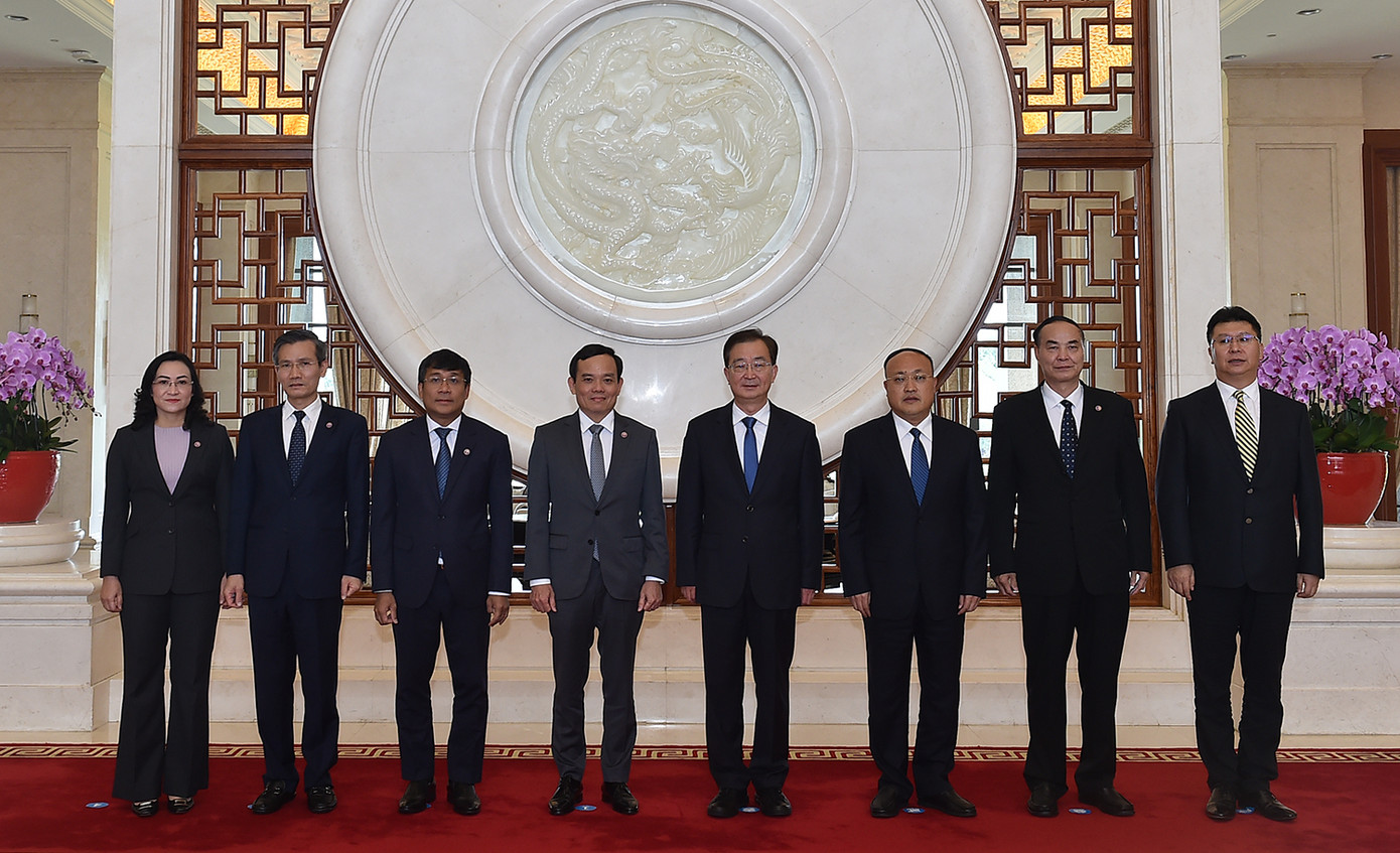 Phó Thủ tướng Trần Lưu Quang tại cuộc gặp Bí thư tỉnh uỷ và các quan chức tỉnh Vân Nam, Trung Quốc. (Ảnh: Mofa)