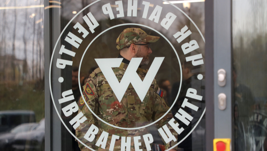 Logo của lực lượng Wagner tại trụ sở ở TP St. Petersburg. (Ảnh: Reuters)