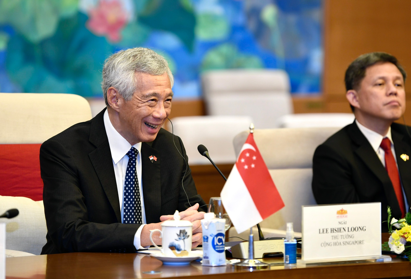 Thủ tướng Singapore Lý Hiển Long tại cuộc hội kiến. (Ảnh: Như Ý)