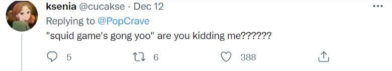 "Gong Yoo của Squid Game. Bạn đang đùa đấy à?".