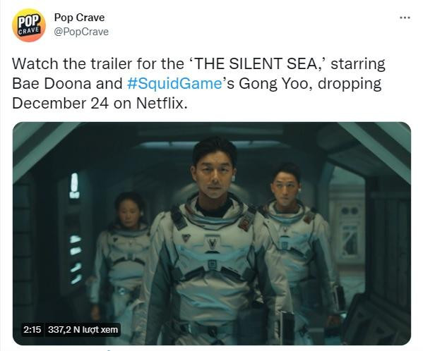 Pop Crave đăng bài giới thiệu phim mới của Gong Yoo "The Silent Sea".