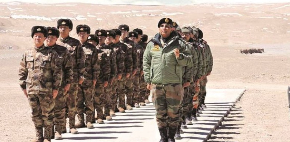 Lực lượng Trung Quốc và Ấn Độ trên khu vực biên giới. (Ảnh: Telegrafi) Lực lượng Trung Quốc và Ấn Độ trên khu vực biên giới. (Ảnh: Telegrafi)