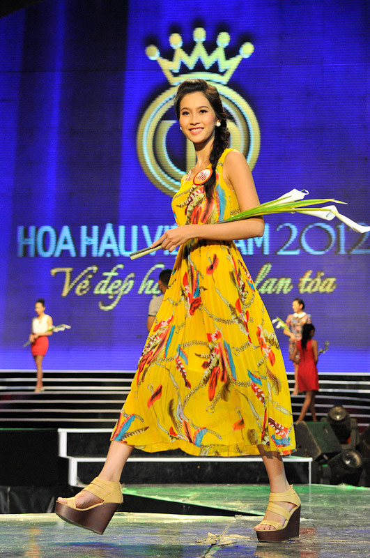 Ngày 24-8, sau nhiều ngày luyện tập, Thu Thảo đã rất tự tin sẵn sàng cho giờ phút quan trọng.