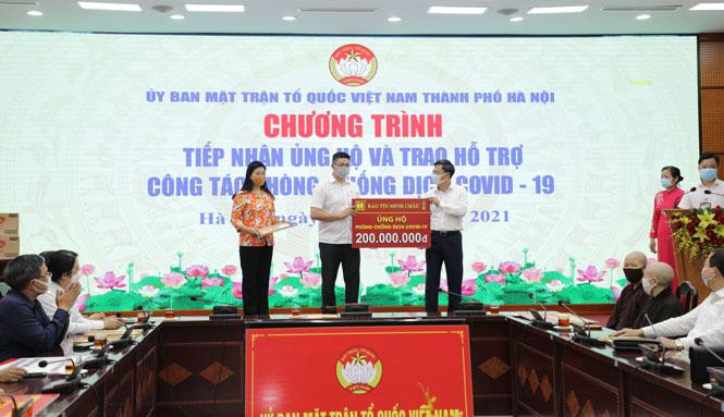 Hà Nội tiếp nhận hơn 11 tỷ đồng ủng hộ phòng chống dịch COVID-19 ảnh 1 Hà Nội tiếp nhận hơn 11 tỷ đồng ủng hộ phòng chống dịch COVID-19 ảnh 1
