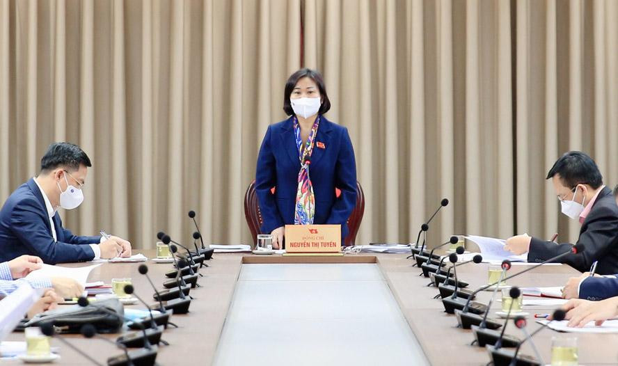 Phó Bí thư Thường trực Thành uỷ Hà Nội Nguyễn Thị Tuyến kết luận cuộc họp. Phó Bí thư Thường trực Thành uỷ Hà Nội Nguyễn Thị Tuyến kết luận cuộc họp.