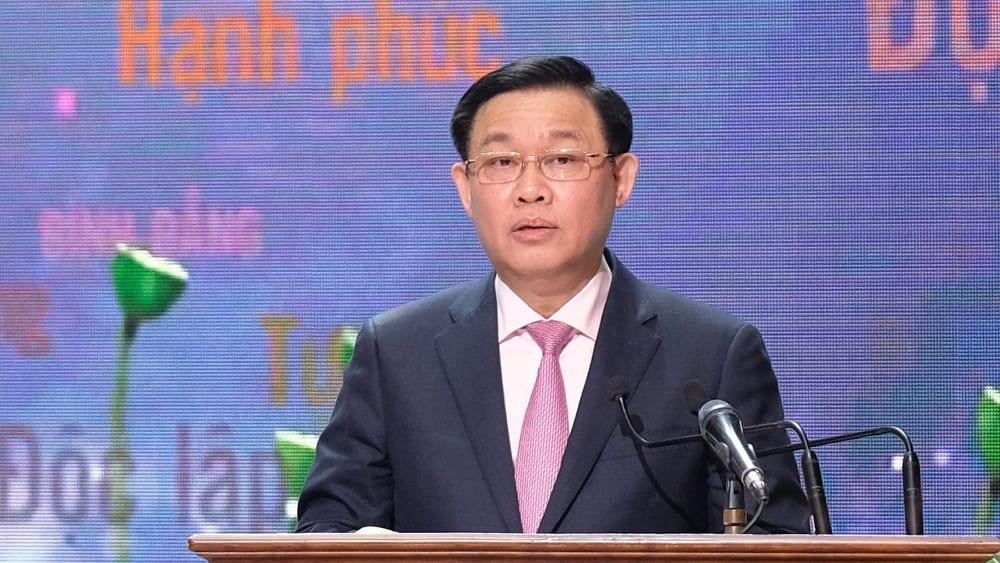 Chủ tịch Quốc hội Vương Đình Huệ phát biểu tại chương trình. Ảnh: Hoàng Mạnh Thắng Chủ tịch Quốc hội Vương Đình Huệ phát biểu tại chương trình. Ảnh: Hoàng Mạnh Thắng