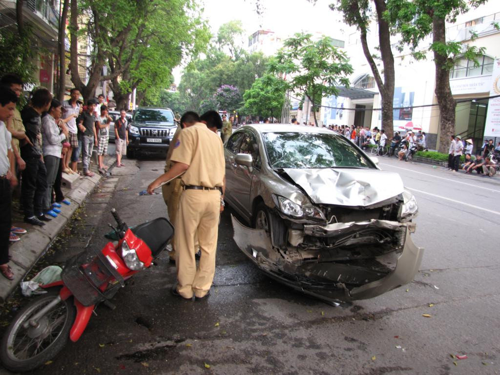 Hiện trường vụ tai nạn. Ảnh: Tuấn Nguyễn