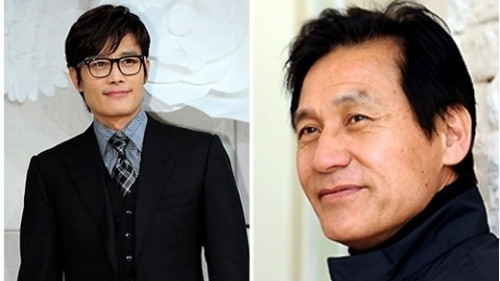 Tài tử Lee Byung Hun (trái) và nam diễn viên gạo cội Ahn Sung Ki - Ảnh: Koreanupdates
