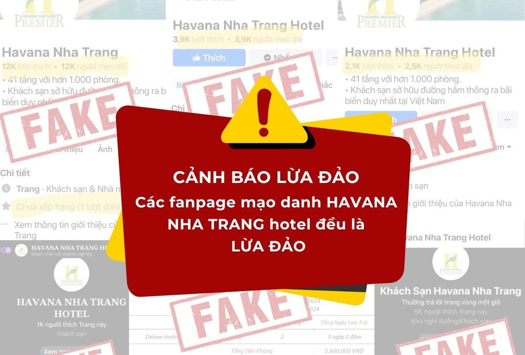 Khách sạn Havana Nha Trang đăng cảnh báo trên Facebook của khách sạn này. Khách sạn Havana Nha Trang đăng cảnh báo trên Facebook của khách sạn này.