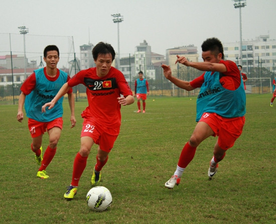 Không khí luyện tập buổi đầu rất hứng khởi