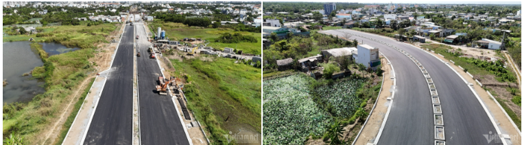 Hơn 1 năm thi công, đoạn đường song hành Quốc lộ 50 đã lộ hình hài với 6 làn xe. Đoạn này dài gần 4,3 km được khởi công từ cuối năm 2022, đến nay đạt khoảng 53% khối lượng. Hơn 1 năm thi công, đoạn đường song hành Quốc lộ 50 đã lộ hình hài với 6 làn xe. Đoạn này dài gần 4,3 km được khởi công từ cuối năm 2022, đến nay đạt khoảng 53% khối lượng.