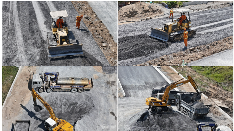 Những ngày qua, dưới cái nắng gay gắt nhưng công nhân vẫn thi công hối hả. Công trường dự án nâng cấp, mở rộng quốc lộ 1.500 tỷ đồng từ TP.HCM đi Long An luôn có lực lượng kỹ sư, công nhân 'trực chiến' kể cả nghỉ dịp Tết Giáp Thìn. Dự kiến, đoạn đường song hành sẽ hoàn thành trong năm 2024 để giúp giảm tải áp lực cho Quốc lộ 50 hiện hữu. Những ngày qua, dưới cái nắng gay gắt nhưng công nhân vẫn thi công hối hả. Công trường dự án nâng cấp, mở rộng quốc lộ 1.500 tỷ đồng từ TP.HCM đi Long An luôn có lực lượng kỹ sư, công nhân 'trực chiến' kể cả nghỉ dịp Tết Giáp Thìn. Dự kiến, đoạn đường song hành sẽ hoàn thành trong năm 2024 để giúp giảm tải áp lực cho Quốc lộ 50 hiện hữu.