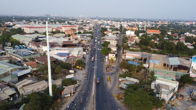 Hình ảnh Quốc lộ 1 nhìn từ trên cao. Ảnh: PC08