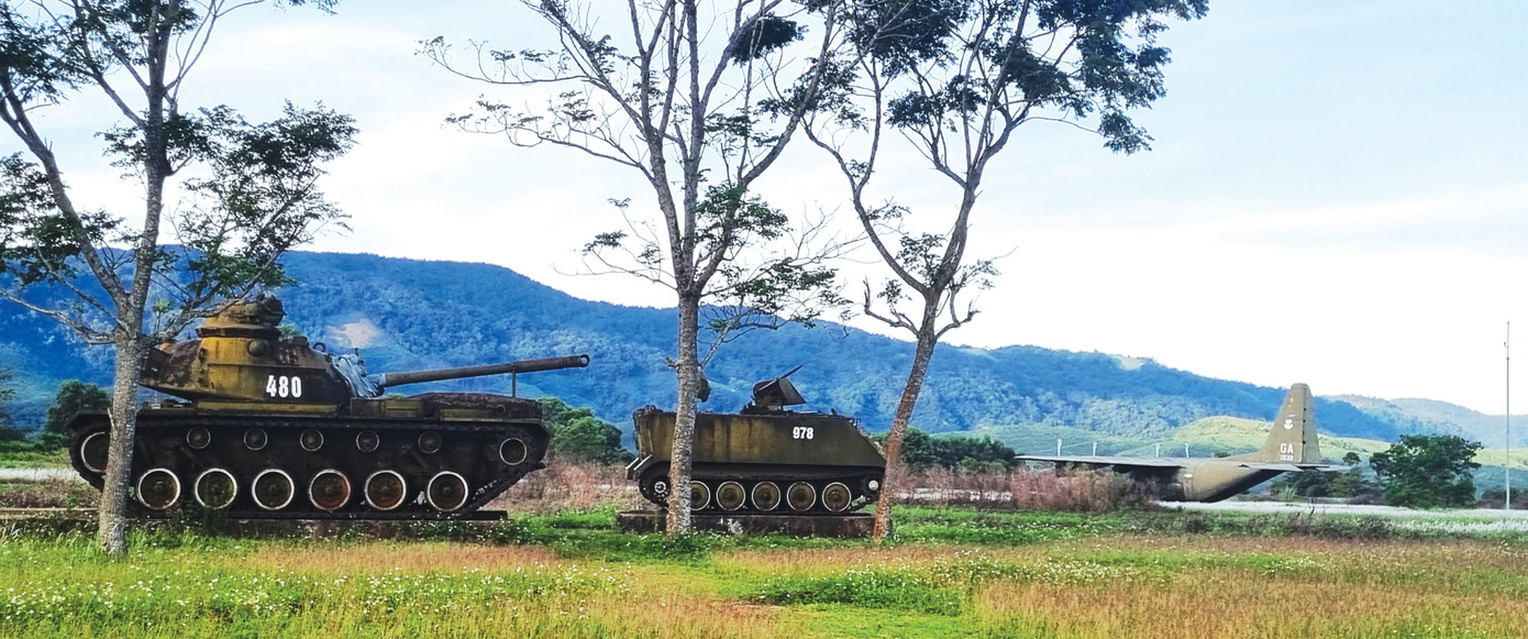 Một góc Di tích lịch sử Quốc gia sân bay Tà Cơn.