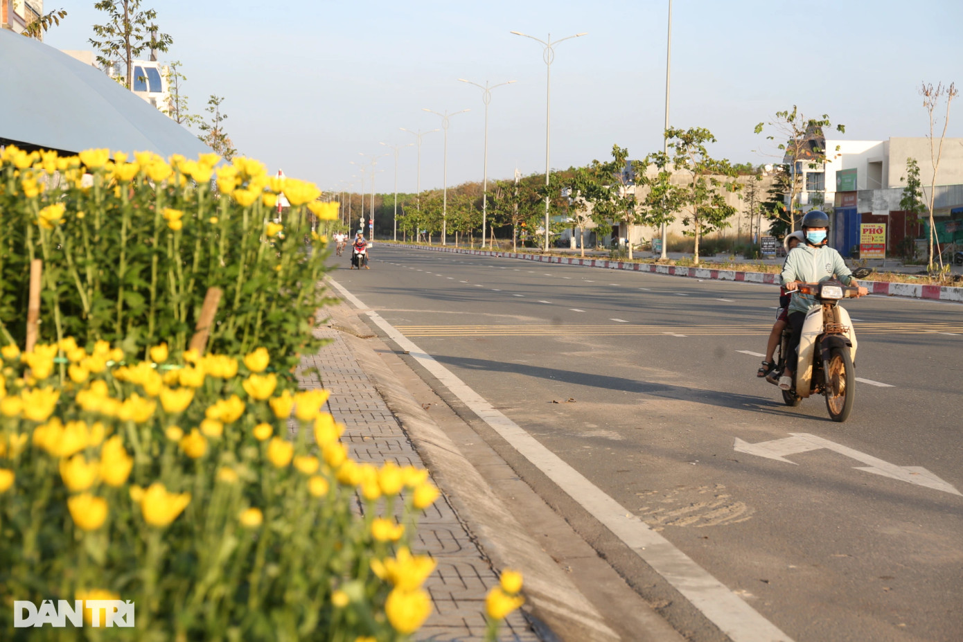Những ngày giáp Tết Giáp Thìn, sắc xuân tràn ngập trên các tuyến đường khu tái định cư Lộc An - Bình Sơn. Người dân nhường đất xây sân bay Long Thành dần ổn định, làm quen với cuộc sống tại nơi ở mới.