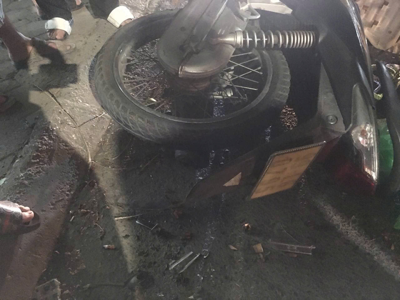 Hiện trường vụ tai nạn. Ảnh: M.D.