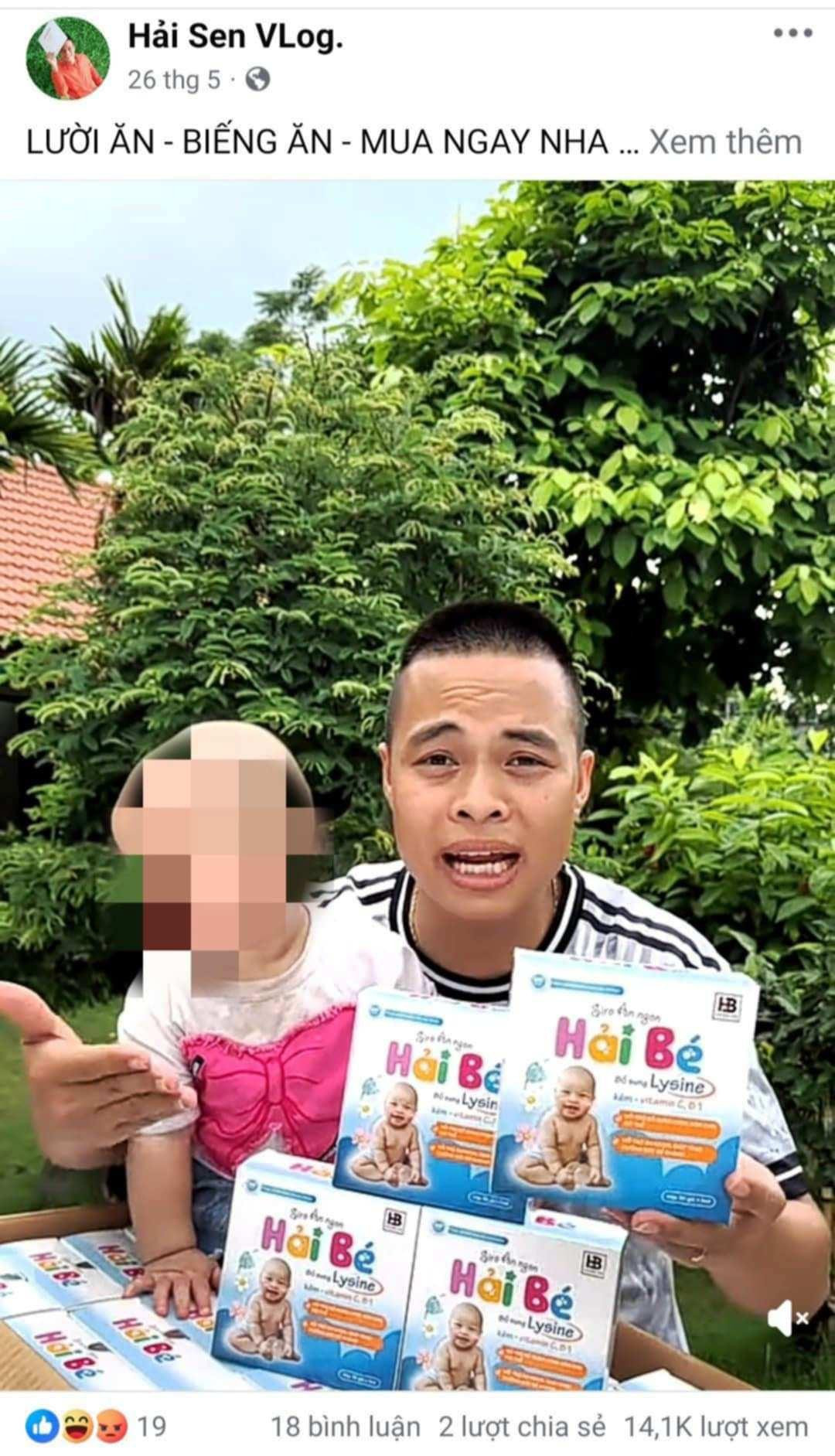 Công an xác định sản phẩm “Siro ăn ngon Hải Bé” bán ra thị trường hơn 100.000 hộp là hàng giả. Ảnh chụp màn hình