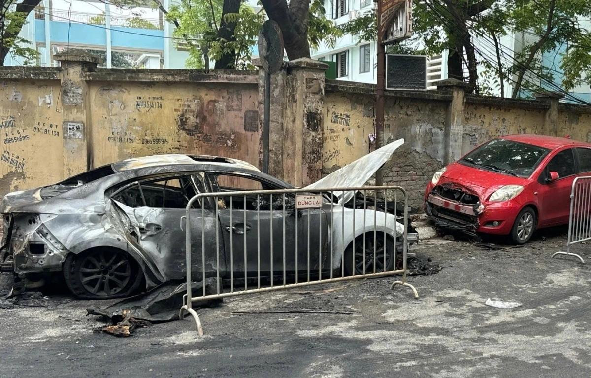 Hiện trường sau vụ cháy Hiện trường sau vụ cháy