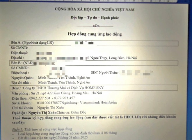 Giúp việc O vừa ký hợp đồng làm cho nhà chị H hơn 1 tháng nay