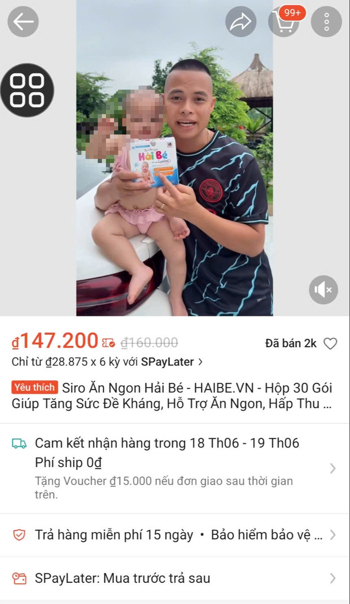 Siro ăn ngon Hải bé bán hàng ngàn sản phẩm trên một sàn thương mại điện tử