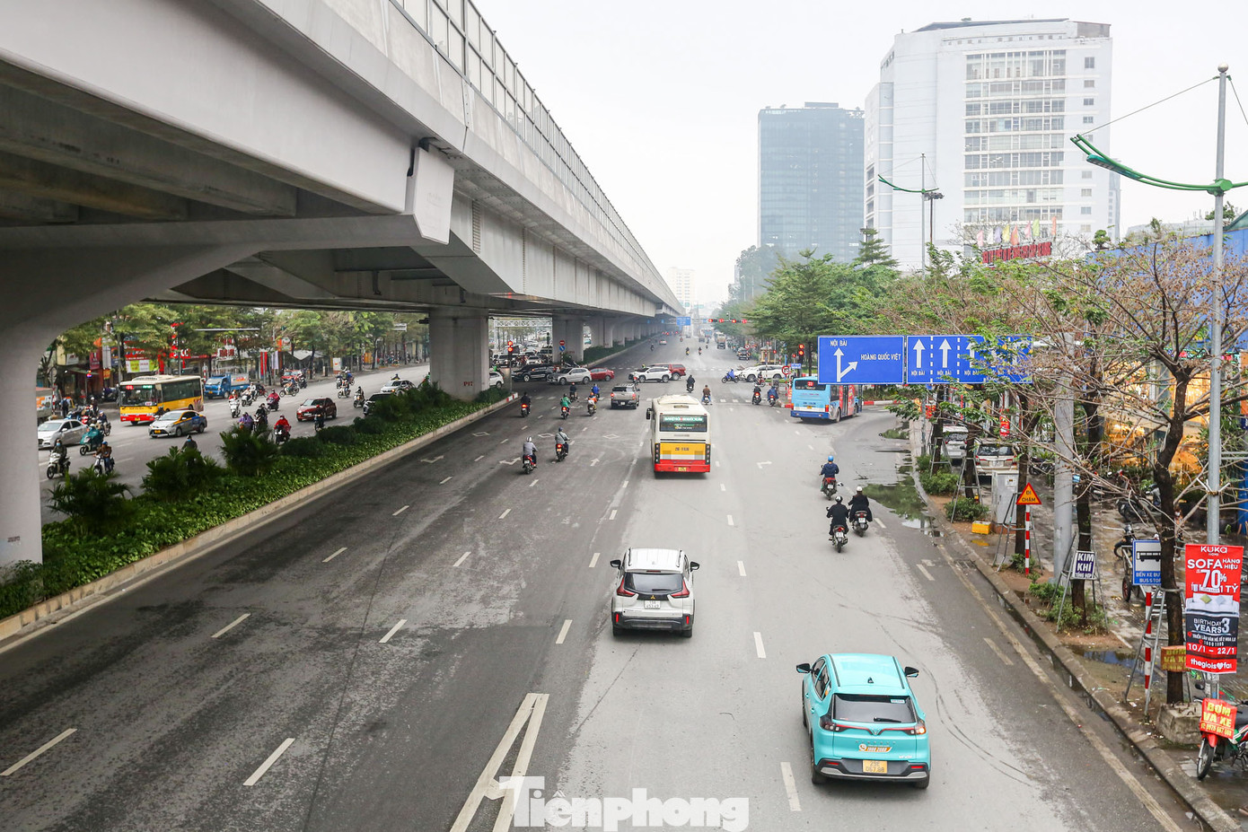Theo đề xuất, hầm chui tại nút giao đường Hoàng Quốc Việt có chiều dài 756m, mặt cắt ngang 20,6m.