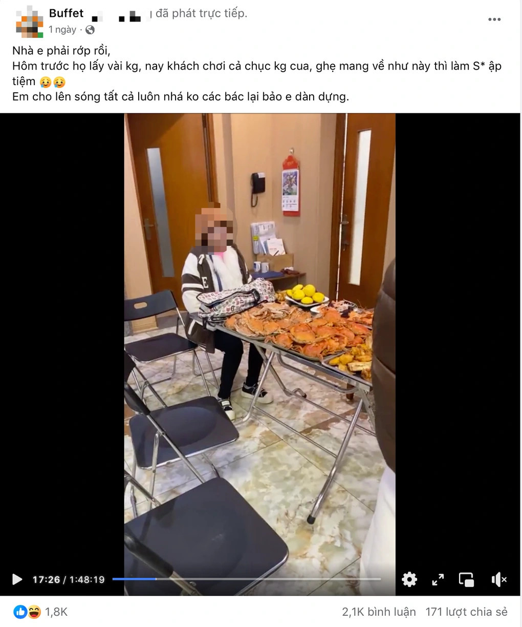 Nhà hàng công khai hình ảnh khách hàng lên mạng xã hội (Ảnh cắt từ video).