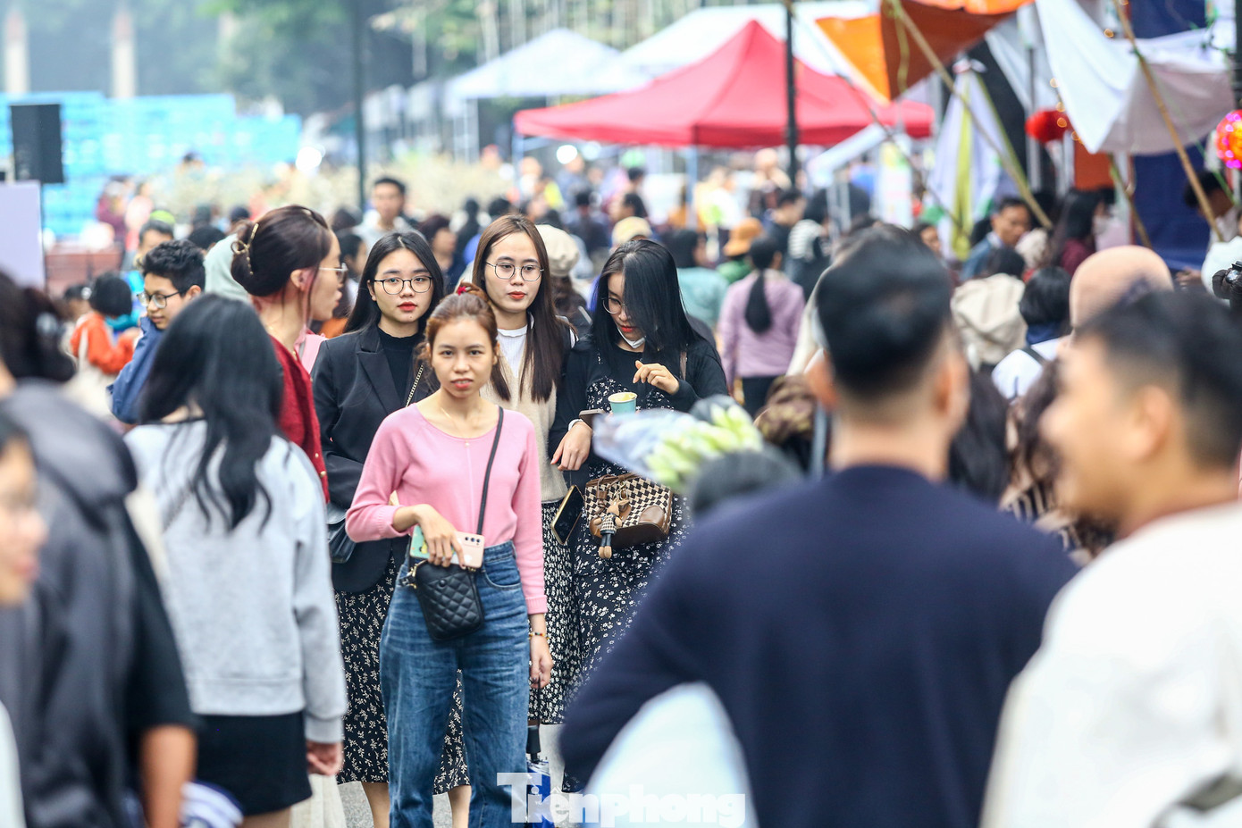 Ghi nhận của PV, mặc dù trời mưa rét nhưng lễ hội thuần chay thu hút đông đảo người dân và du khách đến tham quan và thưởng thức ẩm thực từ các vùng miền, các quốc gia khác nhau.