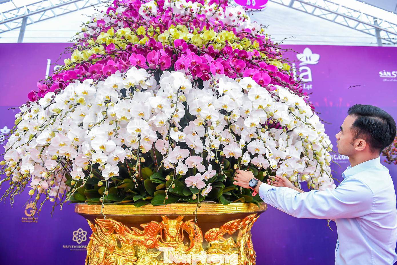 Để hoàn thành tác phẩm này, 5-6 người thợ lành nghề phải làm việc liên tục ghép trong nhiều ngày. Để hoàn thành tác phẩm này, 5-6 người thợ lành nghề phải làm việc liên tục ghép trong nhiều ngày.