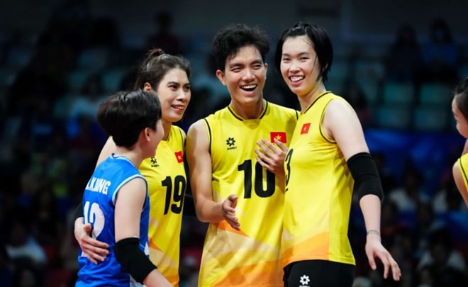 Bích Tuyền (số 10) tại FIVB Challenger Cup 2024. Ảnh: FIVB Bích Tuyền (số 10) tại FIVB Challenger Cup 2024. Ảnh: FIVB